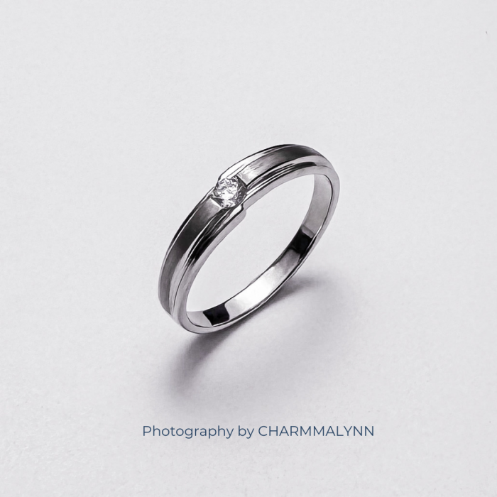 แหวนผู้ชาย รุ่น Twist Bar Mens Diamond Ring