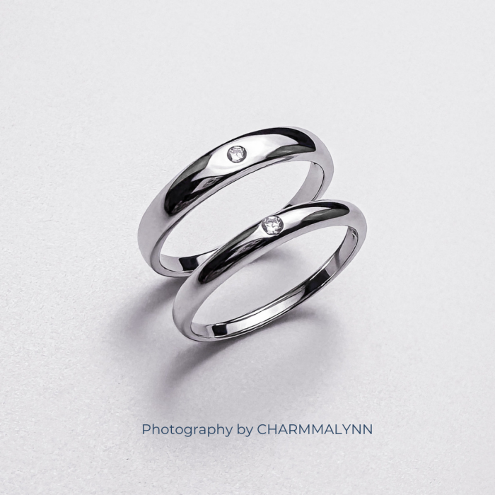 9K White Gold Aldosterone Couple Ring