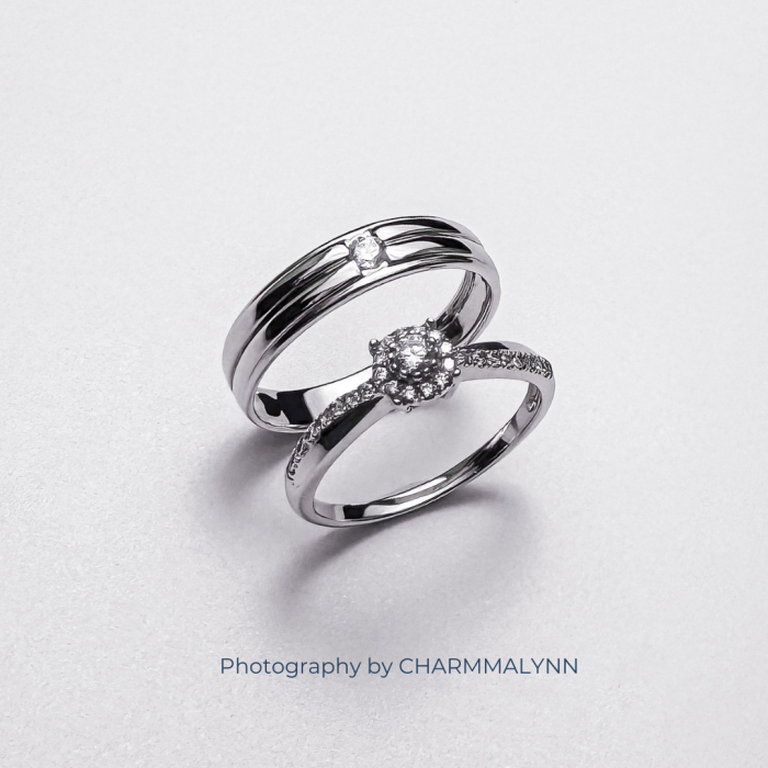 9K White Gold Serotonin Couple Ring