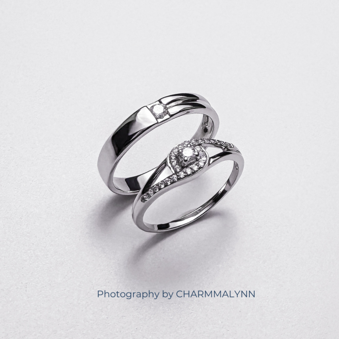 9K White Gold Vasopressin Couple Ring