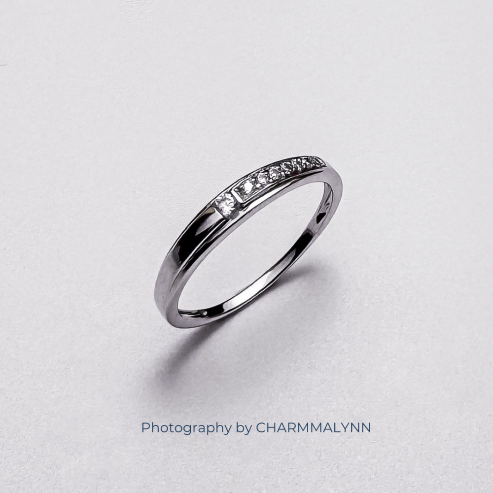 9K White Gold Together Mix Style Diamond Ring